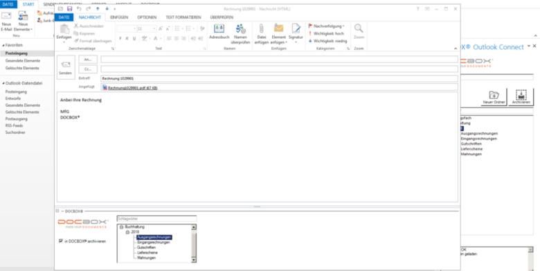 Screenshot OutlookConnect